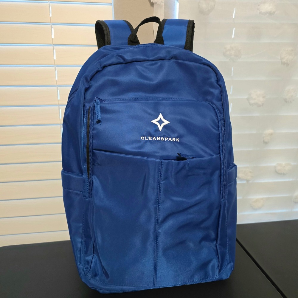 Ariel CleanSpark Blue Backpack Laptop Bag Padded Straps Multiple Pockets